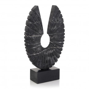 Black Marble Sculpture I 26"H X 5.25"W X 15"D