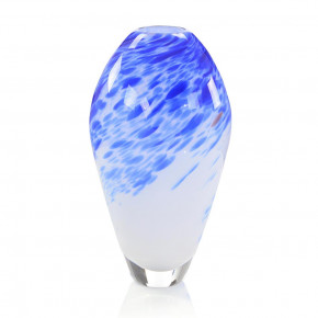 Swirls of Royal Blue Glass Vase I 14"H X 8.5"W X 8.5"D