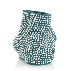 Teal Blue Porcelain Vase 18.25"H x 15.75"W x 13.5"D