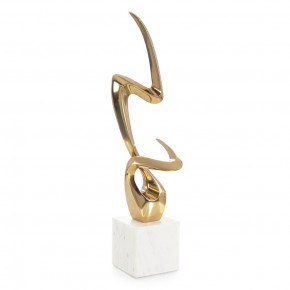 Flow State Sculpture on Marble I, Brass