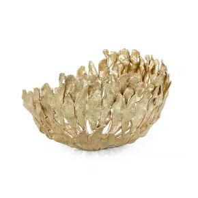 Plume Bowl, Large Brass