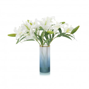 Blue Ombré Lilies 25"H X 30"W X 17"D