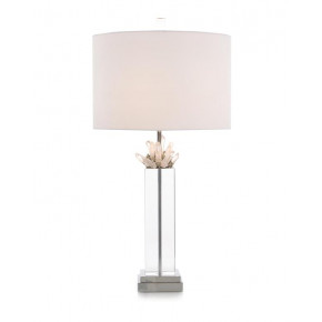 Quartz and Pyrite on Crystal Table Lamp