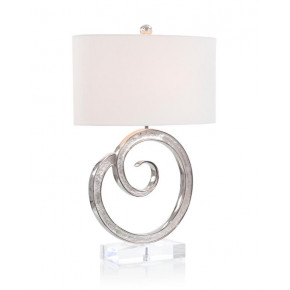 Spiral Nickel Table Lamp
