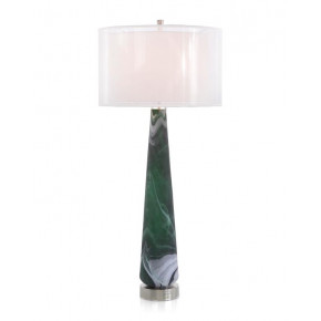Emerald Green Marbled Buffet Lamp
