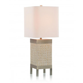Gilt Crème and Brushed Stainless Steel Table Lamp