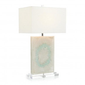 Leaf Table Lamp 32.5"H Turquoise Quartz With Silver