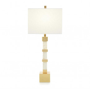 Buffet Lamp 35"H White Mica And Gold