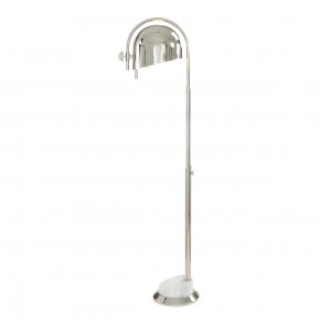 Industrial Modern Floor Lamp 59.75"H X 10"W X 15"D Polished Nickel