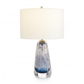 Table Lamp 22.5"H Sapphire Blue Art Glass