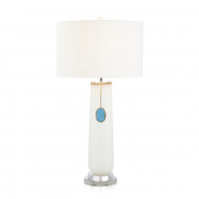 Rounded Cerulean Pendant Table Lamp