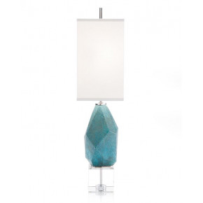 Multifaceted Turquoise Table Lamp