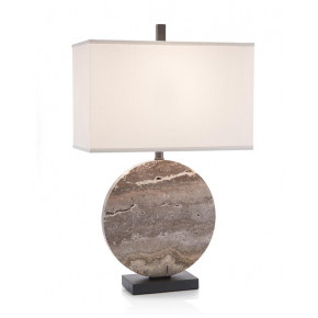 Layered Stone Disc Table Lamp