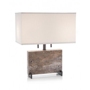 Layered Stone Block Table Lamp