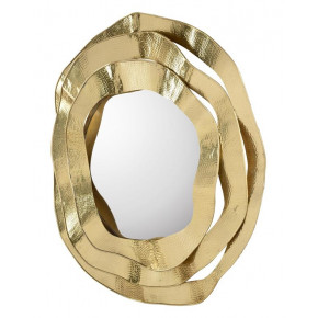 Ripple Brass Oval Mirror