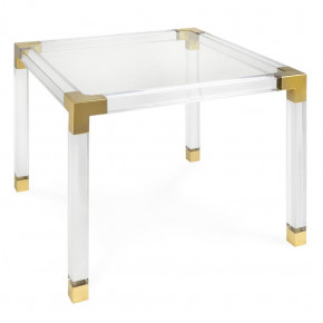 Jacques Game Table/Square Dining Table Brass