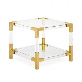 Jacques Two-Tier Accent Table Brass