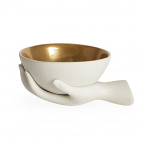 Eve Accent Bowl White/Gold Interior