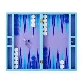 Scala Backgammon Set Blue/Purple