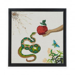 Muse Snake & Apple Beaded Art