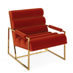 Channeled Goldfinger Lounge Chair Varese Persimmon