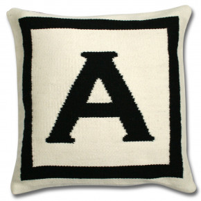 Reversible Letter Throw Pillow A