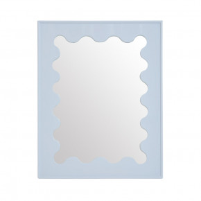 Ripple Blue Lacquer Rectangular Mirror