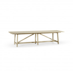 Timeless Sidereal French Laundry Dining Table 125" in Stripped Oak