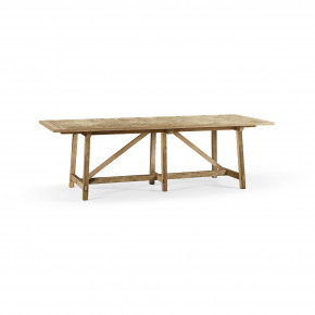 Timeless Sidereal French Laundry Dining Table in Chestnut 96"