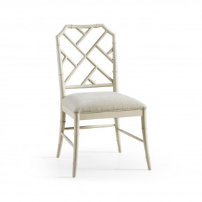 Timeless Saros Chippendale Bamboo Side Chair in London Mist
