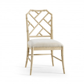 Timeless Saros Chippendale Bamboo Side Chair in Stripped Oak