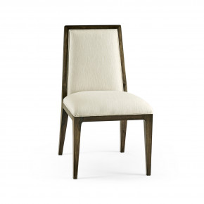 Gatsby Dark Grey Walnut Upholstered Dining Side Chair