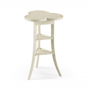 Casual Accents Whitewash Trefoil Side Table