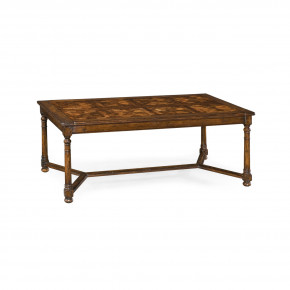 Casual Accents Walnut Parquet Oyster Cocktail Table