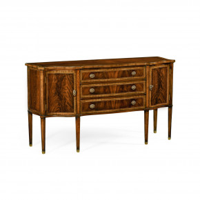 Windsor Mahogany Credenza With Curved Doors