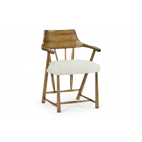 Casual Accents Medium Driftwood Captains Chair, Shambala