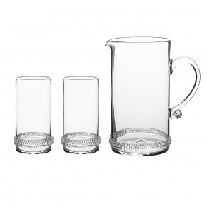 Dean Glass Pitcher and Highball Set of 3 Pc