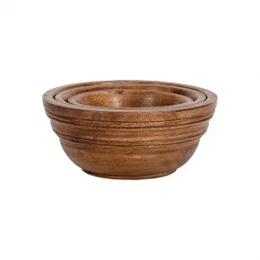 Bilbao Wood Nesting Bowl Set of 3 Pc