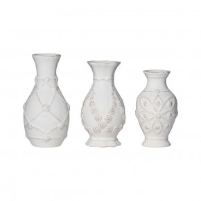 Jardins Du Monde Mini Vase Trio Set of 3 Pc - Whitewash