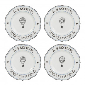 L'Amour Toujours Dessert/Salad Plate Assorted Set of 4