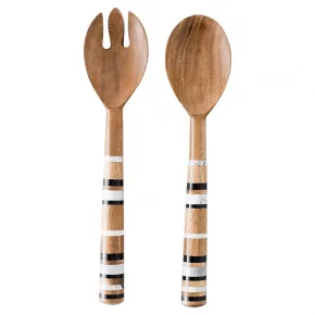 Stonewood Stripe Salad Server Set of 2 Pc