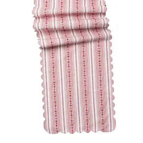 Villa Stripe 18" x 90" Table Runner Ruby