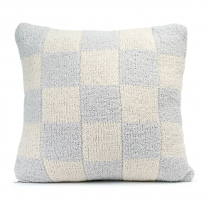 Check Pillow 20" x 20" Soapstone/Linen (insert included)