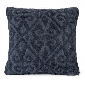 Diamond Damask Dark Indigo/Vintage Blue Pillow (insert included)