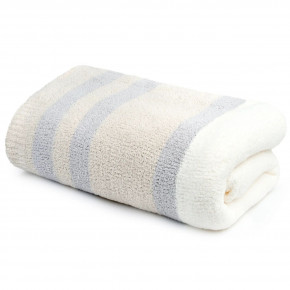 Multi Striped King Blanket 88" x 98" Soapstone/Linen/Creme