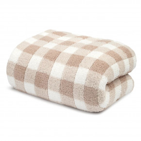 Gingham Throw 52" x 70" Creme/Malt/Wheat