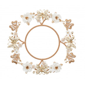 Papillon Ivory/Gold Charger