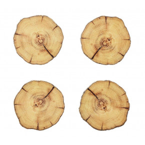Woodland Natural/Brown Coasters, Set of Four