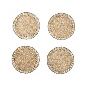 Bevel Gold/Silver Coasters, Set of Four