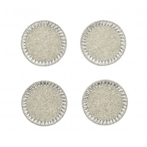 Bevel Coasters Silver/Crystal, Set of 4